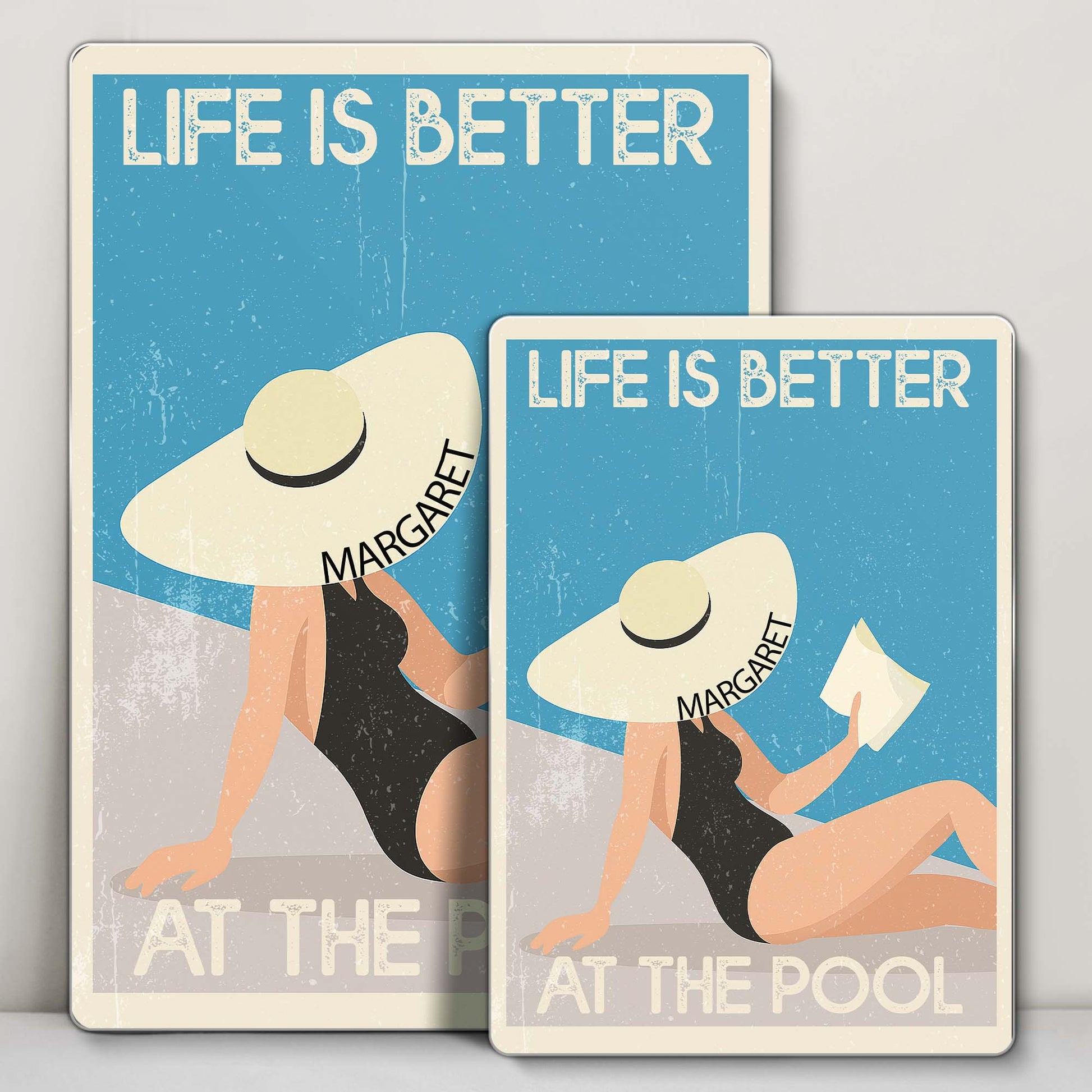 Life Is Better At The Pool With Woman And Hat