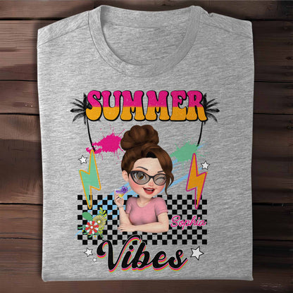 Summer Vibes With Sunglasses And Palm Trees