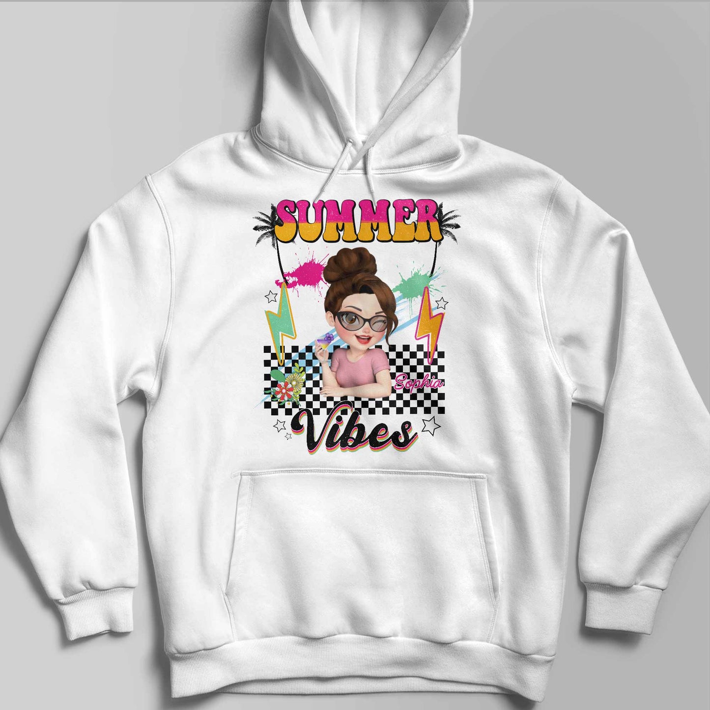 Summer Vibes With Sunglasses And Palm Trees