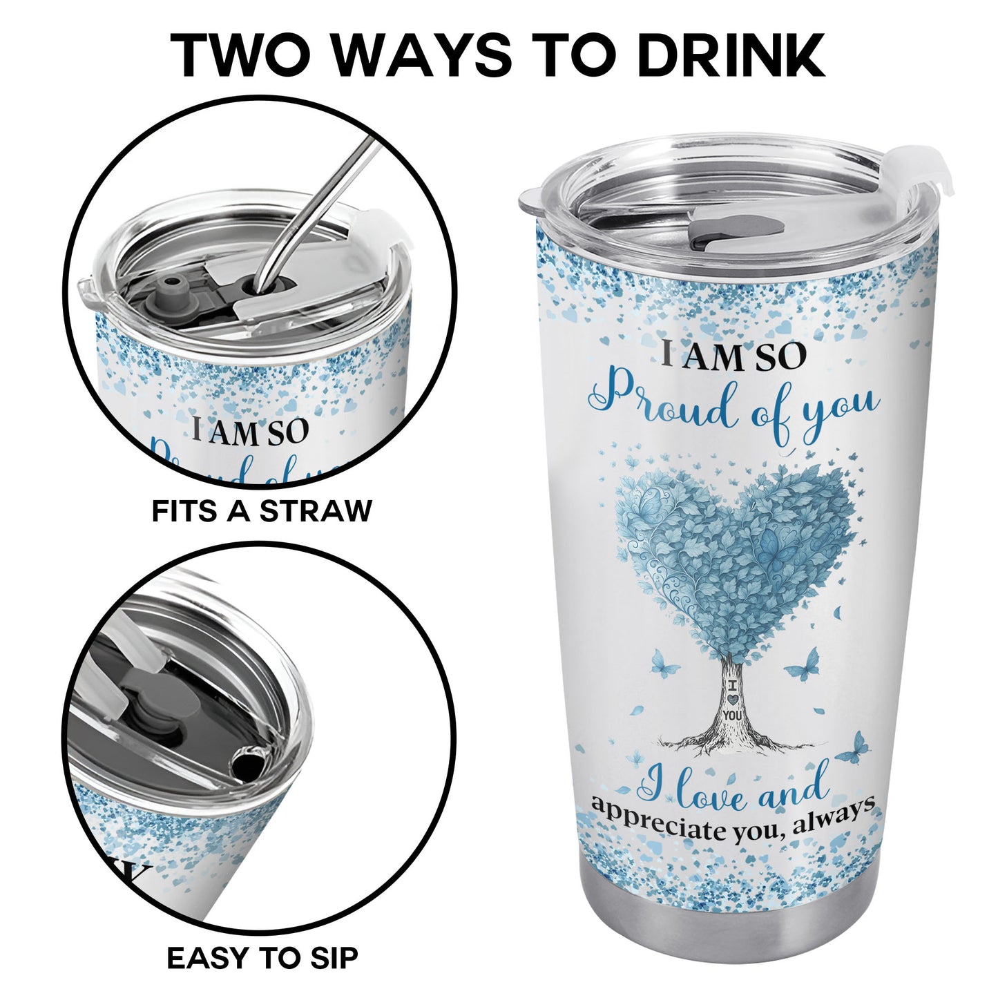 I Am So Proud Of You, Love and Appreciate, Heart Tree Design