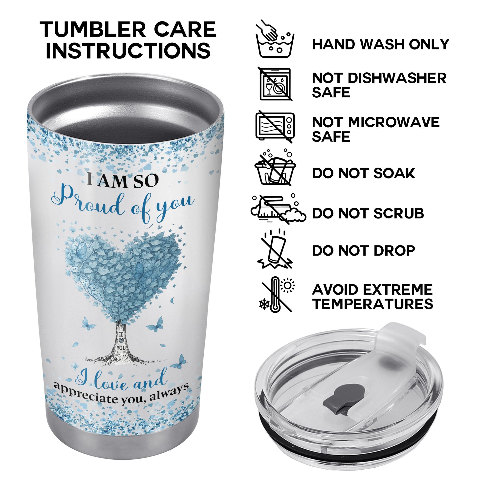 I Am So Proud Of You, Love and Appreciate, Heart Tree Design