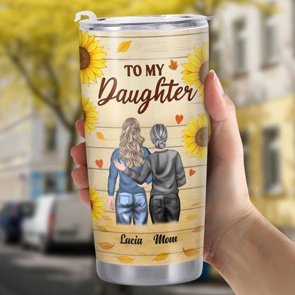 To My Daughter, Sunflowers and Hearts Design