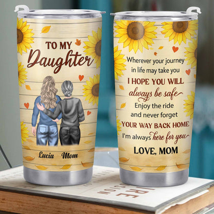 To My Daughter, Sunflowers and Hearts Design
