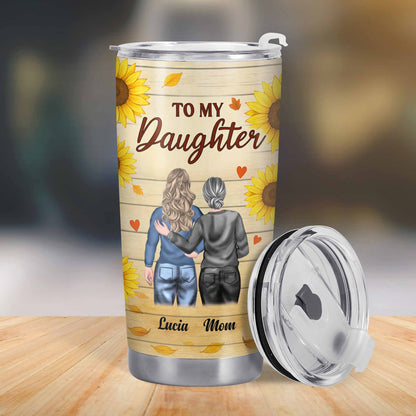 To My Daughter, Sunflowers and Hearts Design