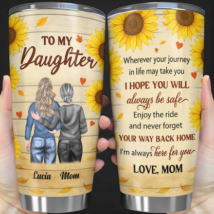 To My Daughter, Sunflowers and Hearts Design