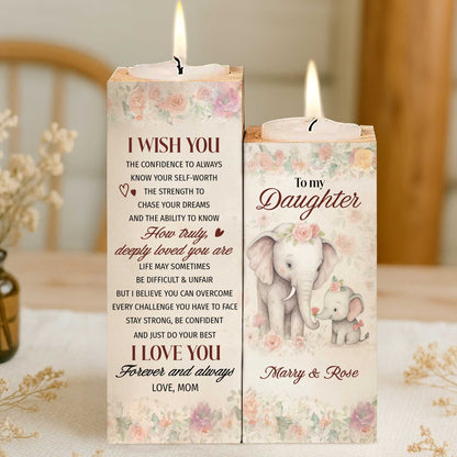 I Wish You Confidence, Strength, And Love Elephant and Flowers Design