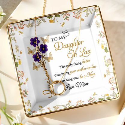 Watching You Be A Mom, Flowers And Butterflies Dish