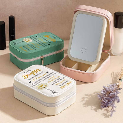 To My Daughter Never Forget That I Love You Flower Heart Design