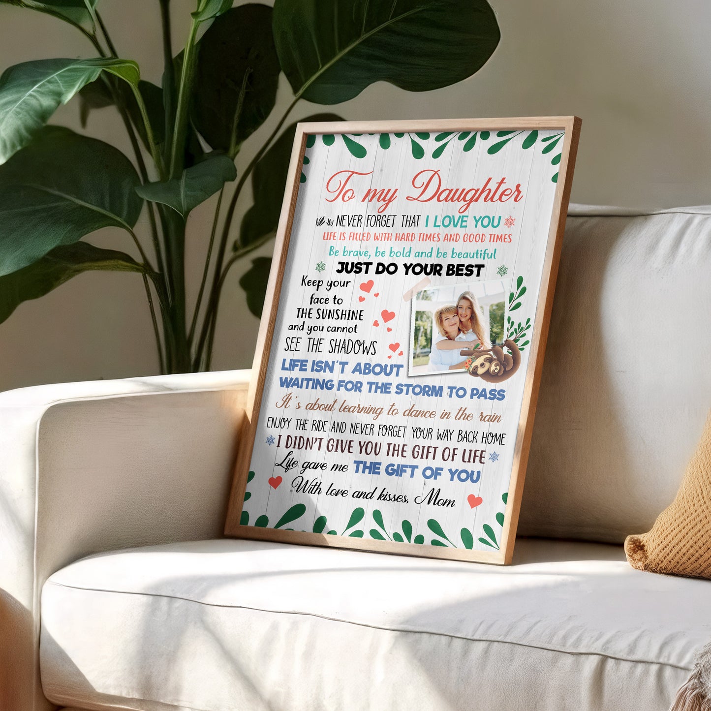 To My Daughter, Just Do Your Best, Hearts And Flowers