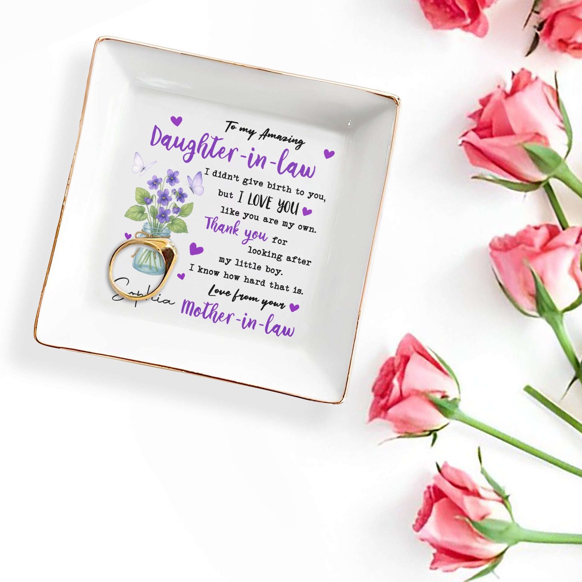 To My Amazing Daughter-In-Law With Flowers And Butterflies