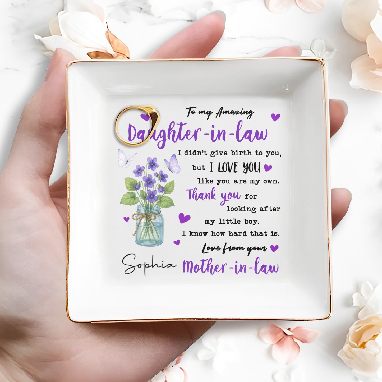 To My Amazing Daughter-In-Law With Flowers And Butterflies