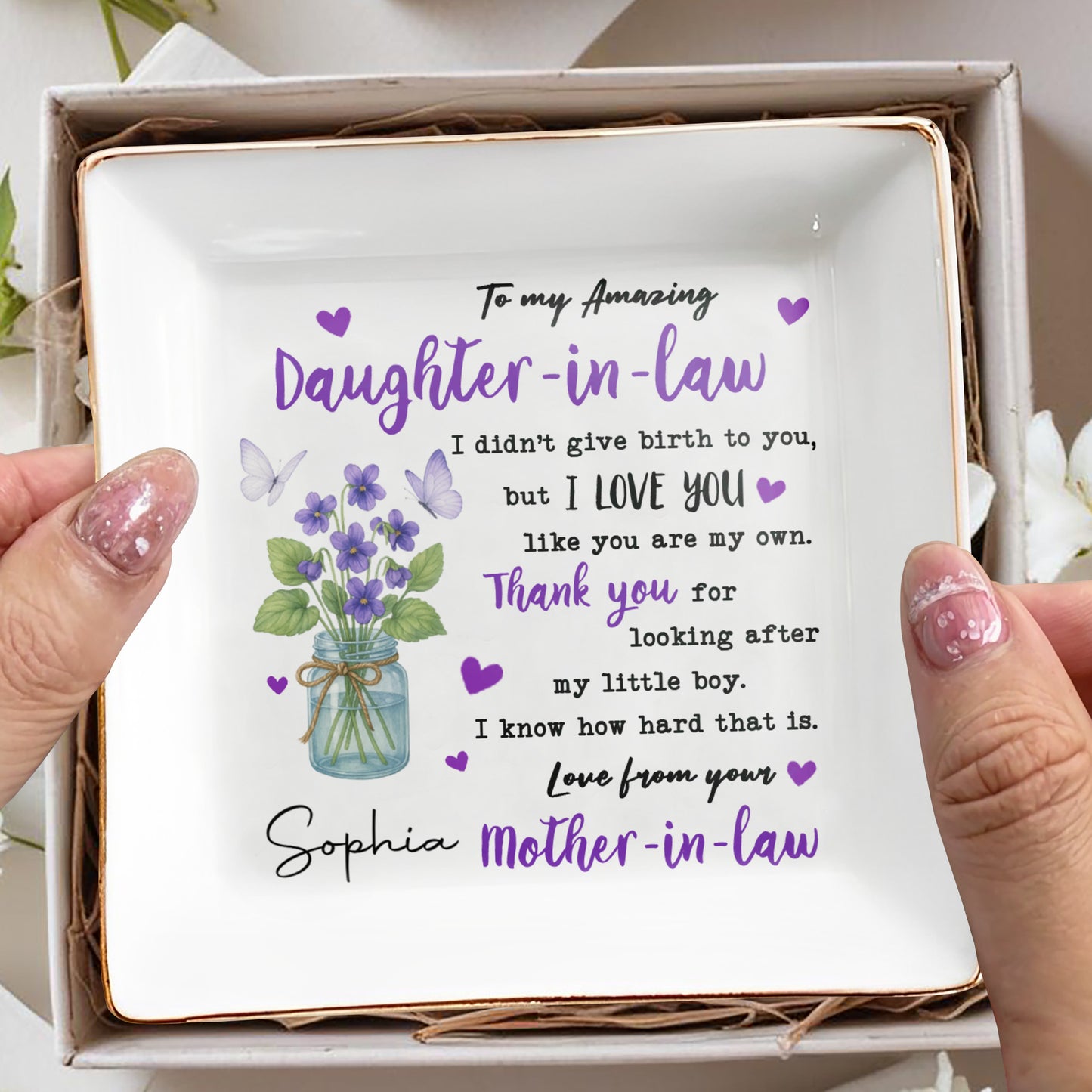 To My Amazing Daughter-In-Law With Flowers And Butterflies