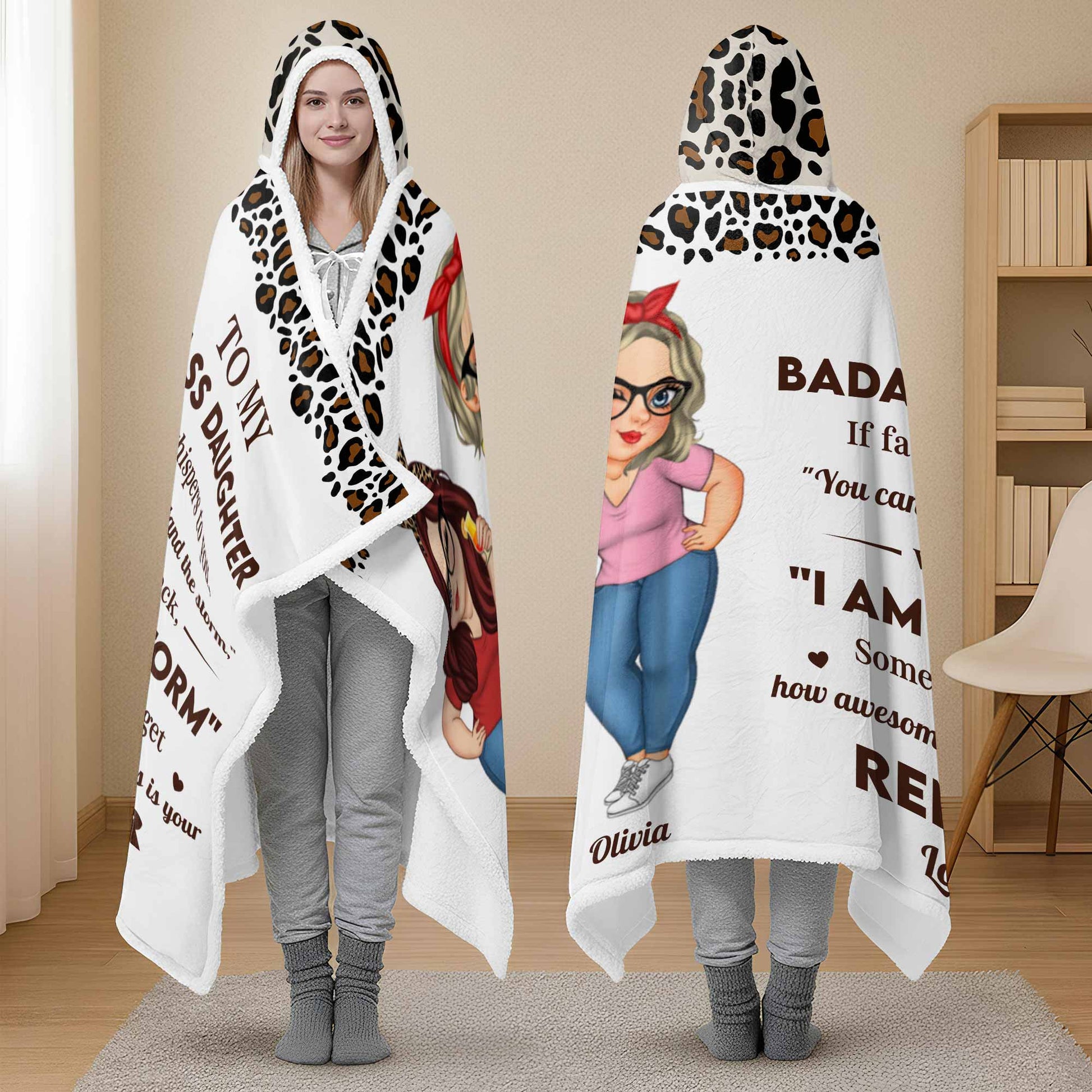 To My Badass Daughter, Leopard Print and Dresses