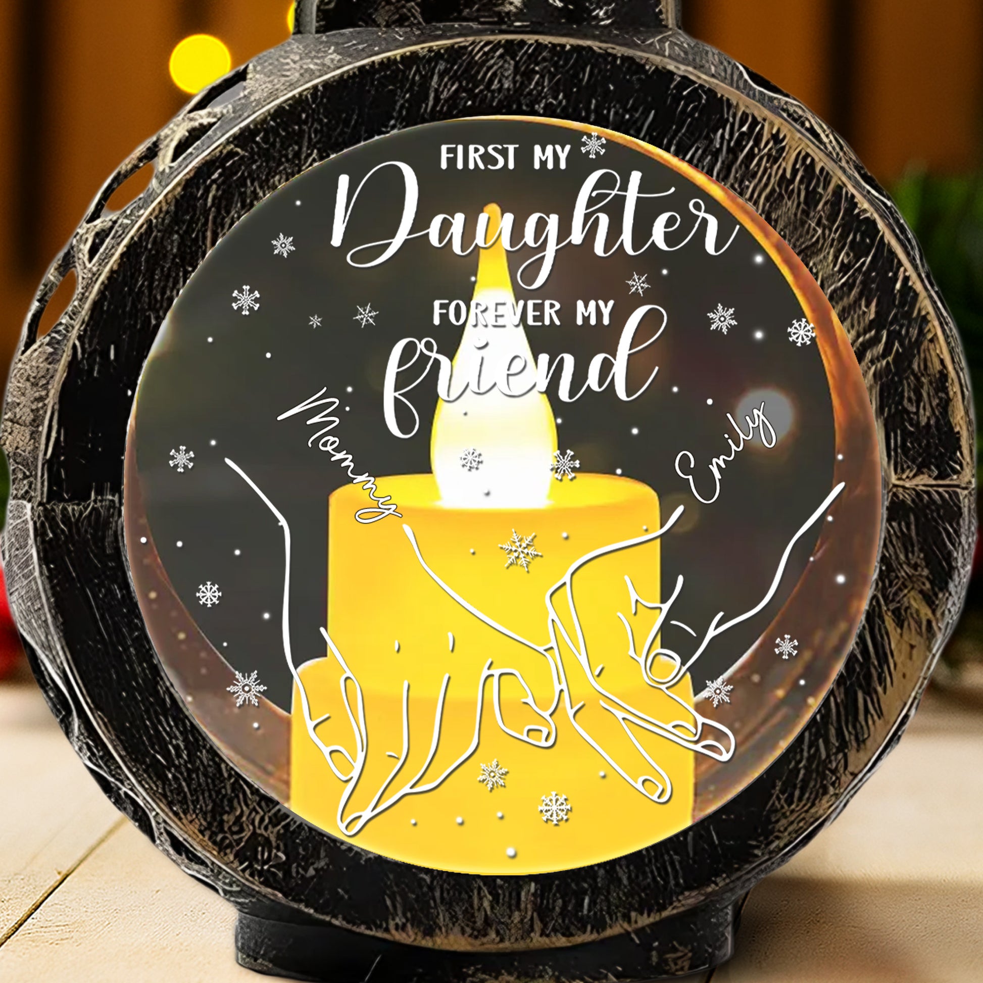 First My Daughter Forever My Friend, Candle and Snowflakes