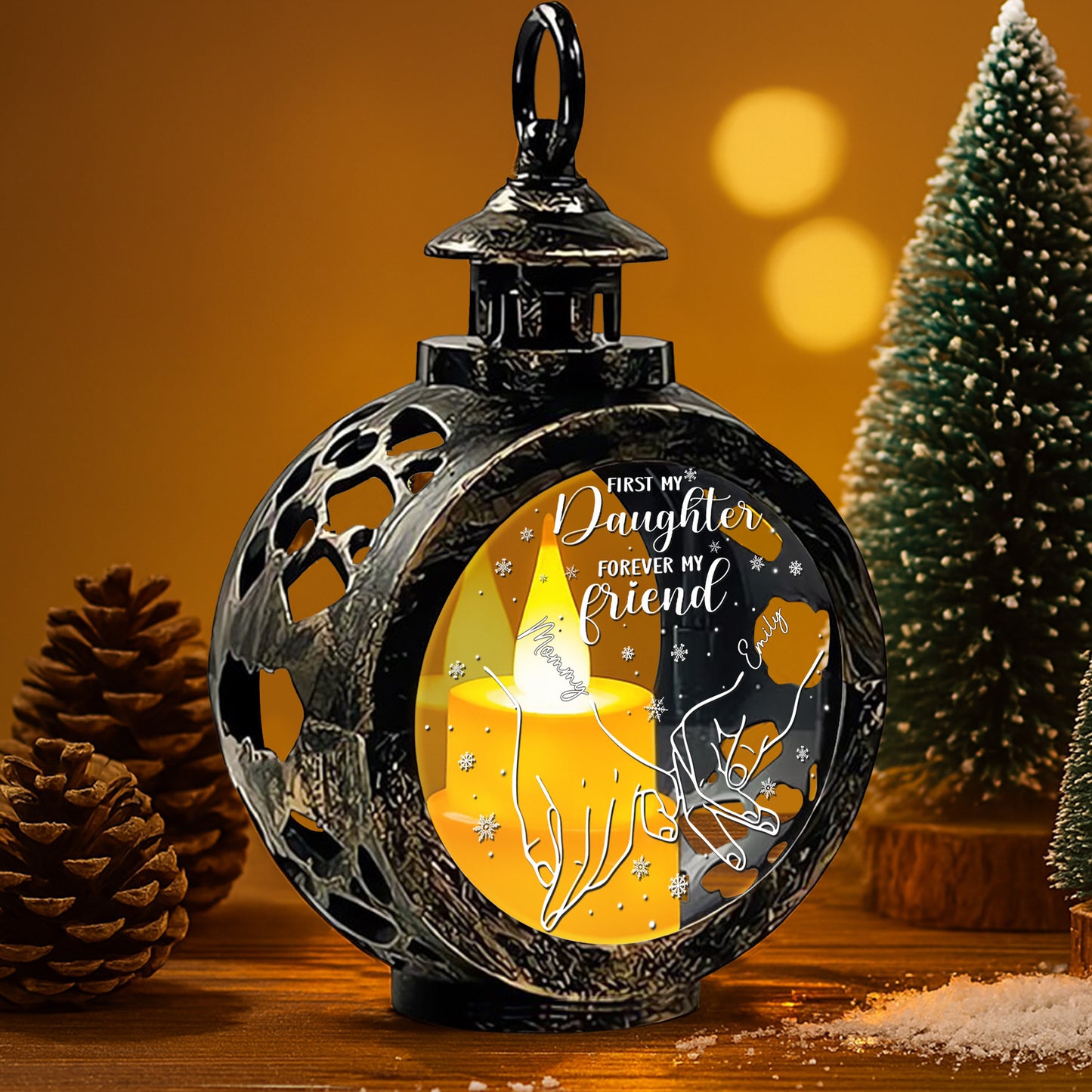 First My Daughter Forever My Friend, Candle and Snowflakes