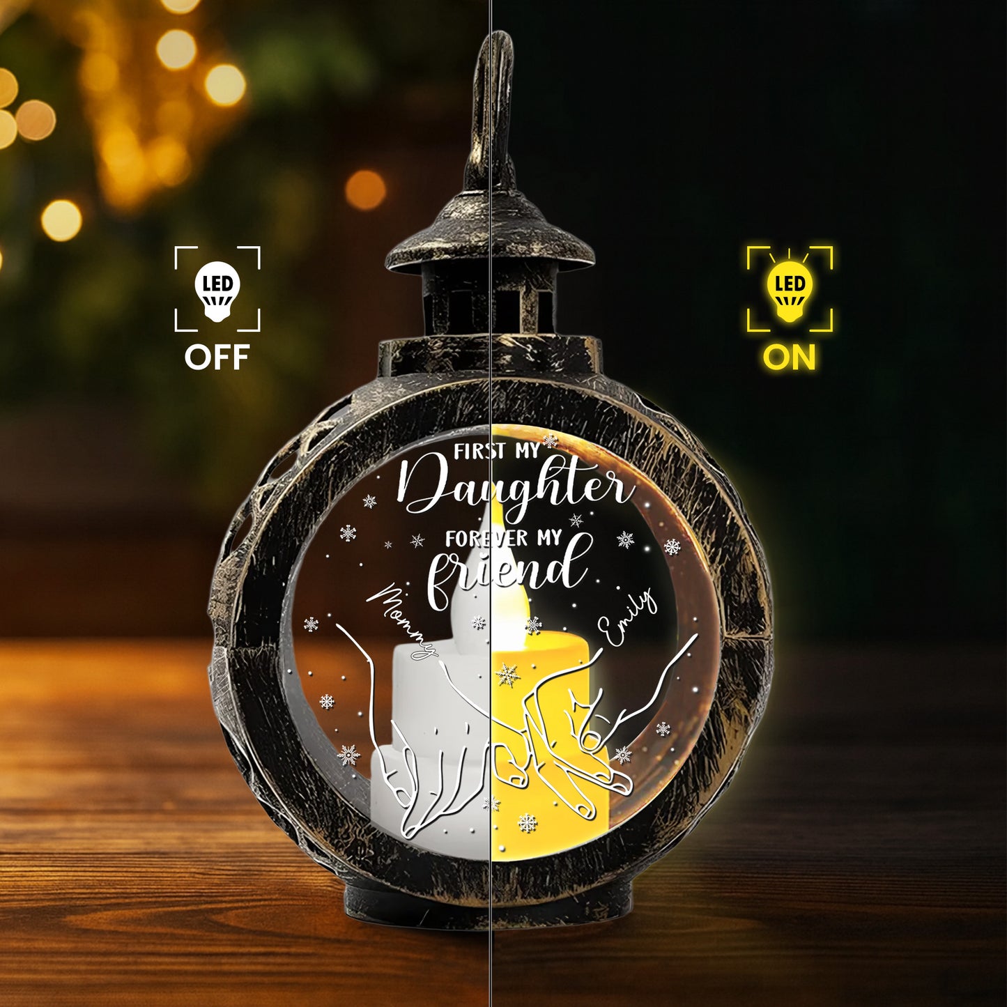 First My Daughter Forever My Friend, Candle and Snowflakes