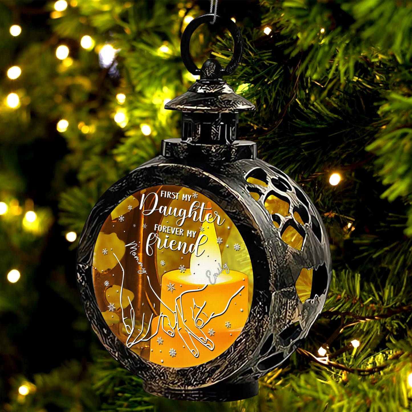 First My Daughter Forever My Friend, Candle and Snowflakes