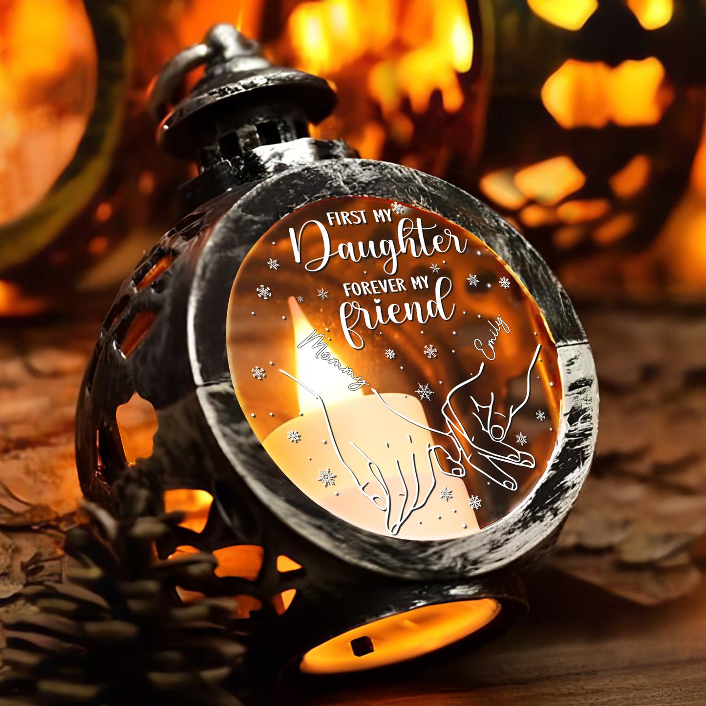 First My Daughter Forever My Friend, Candle and Snowflakes