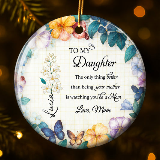 To My Daughter, Love From Mom, Floral Design