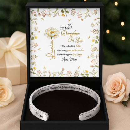 Mom & Daughter Forever Linked Together With Flowers