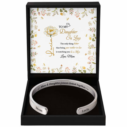 Mom & Daughter Forever Linked Together With Flowers