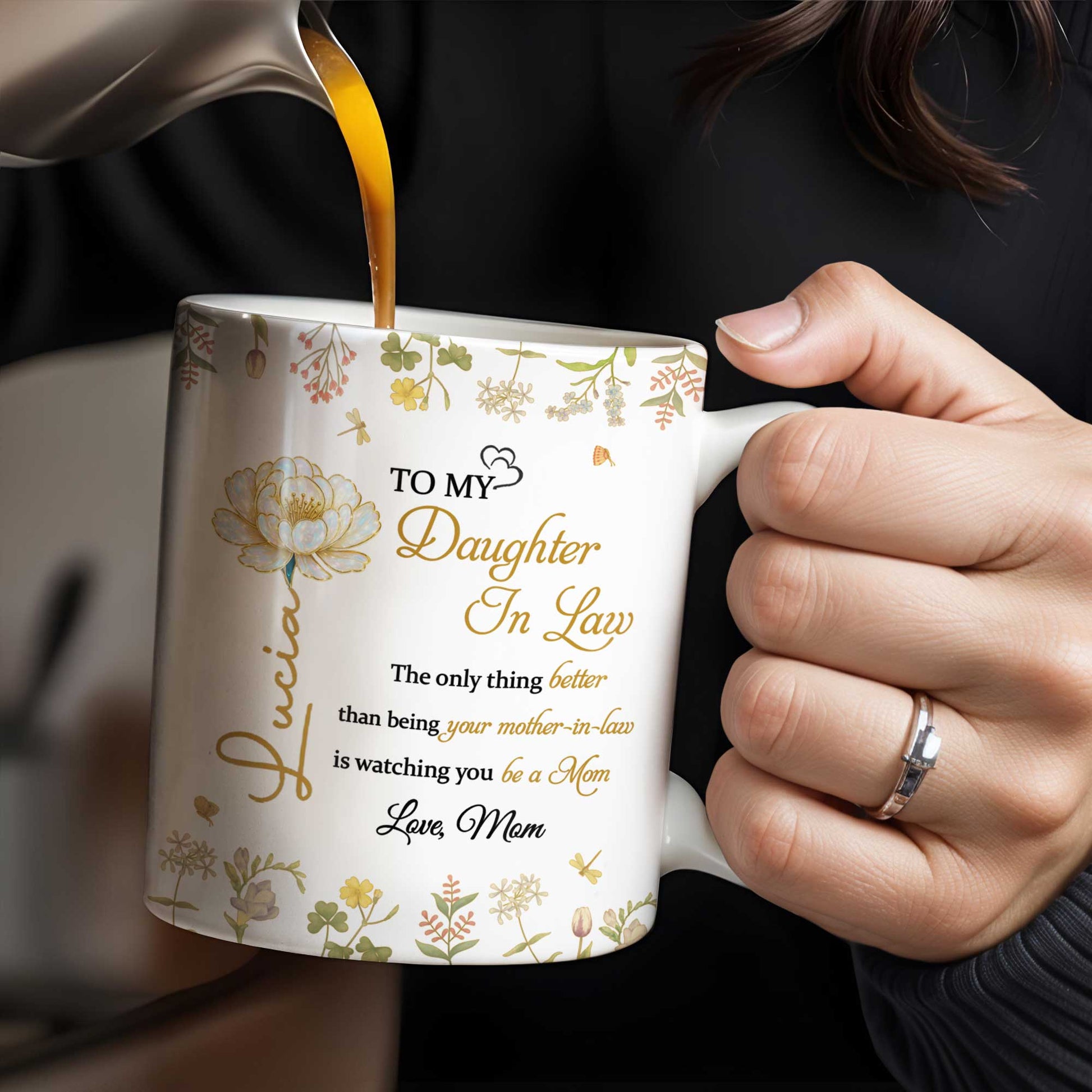 To My Daughter In Law Watching You Be A Mom With Flowers