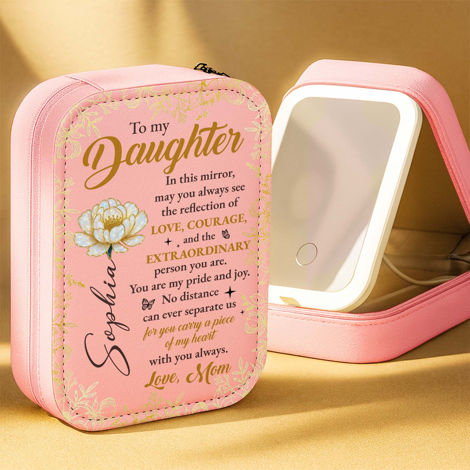 To My Daughter, See Your Reflection Of Love And Flowers