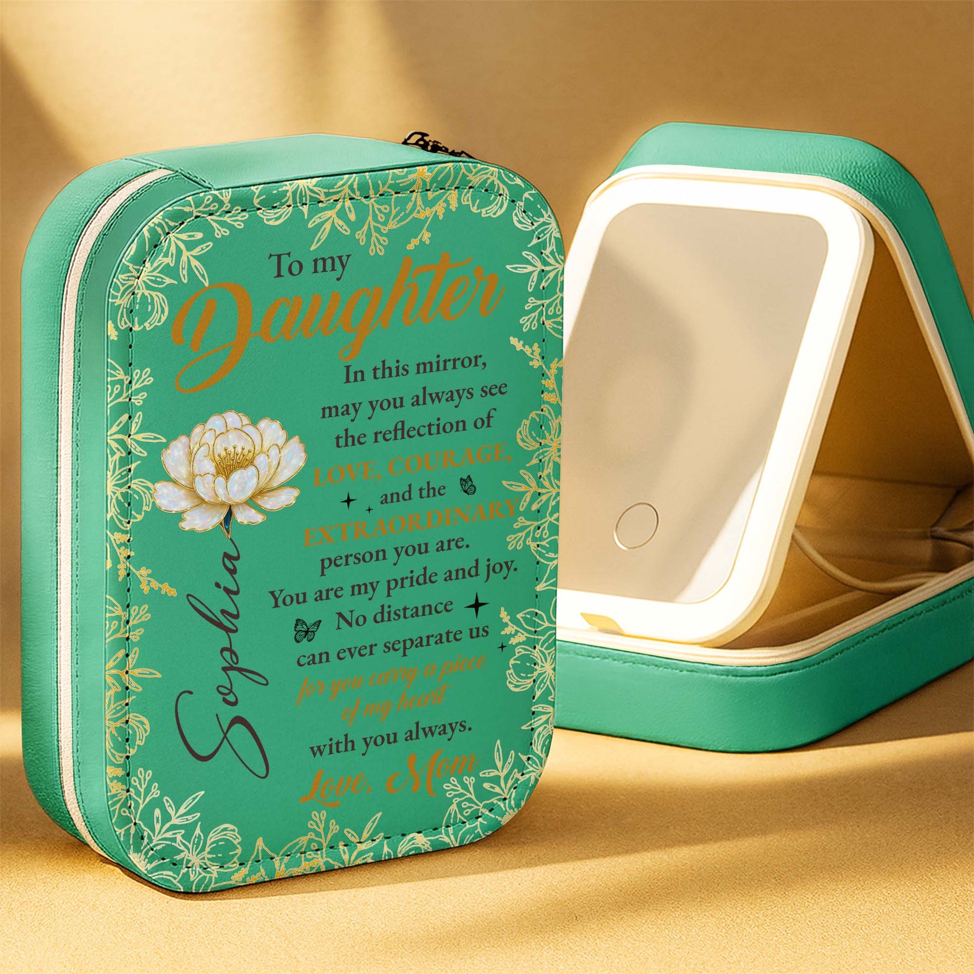 To My Daughter, See Your Reflection Of Love And Flowers