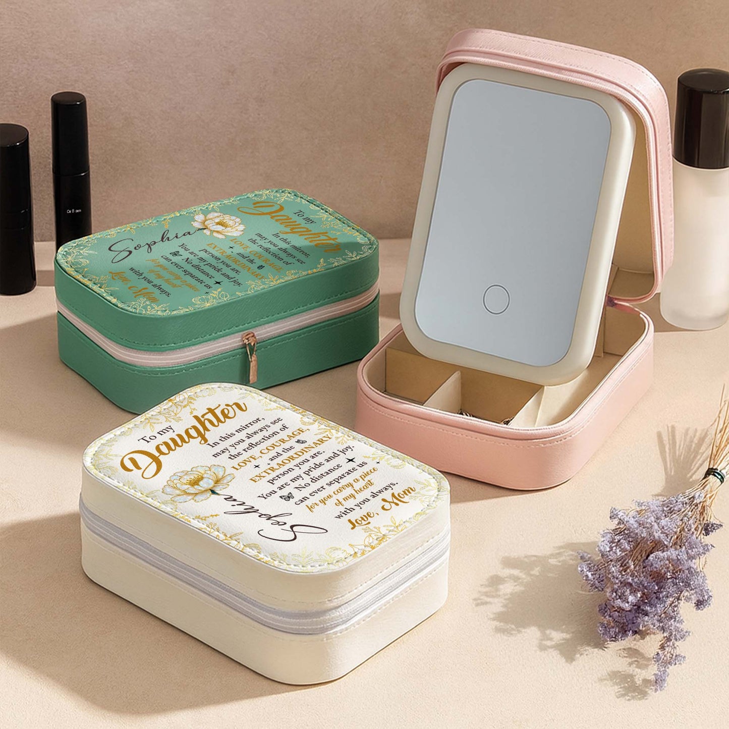 To My Daughter, See Your Reflection Of Love And Flowers