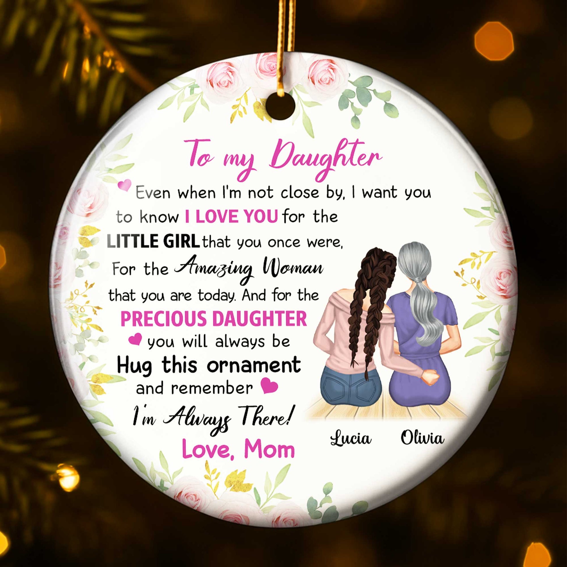 To My Daughter, I Love You, Flowers, Mother And Daughter