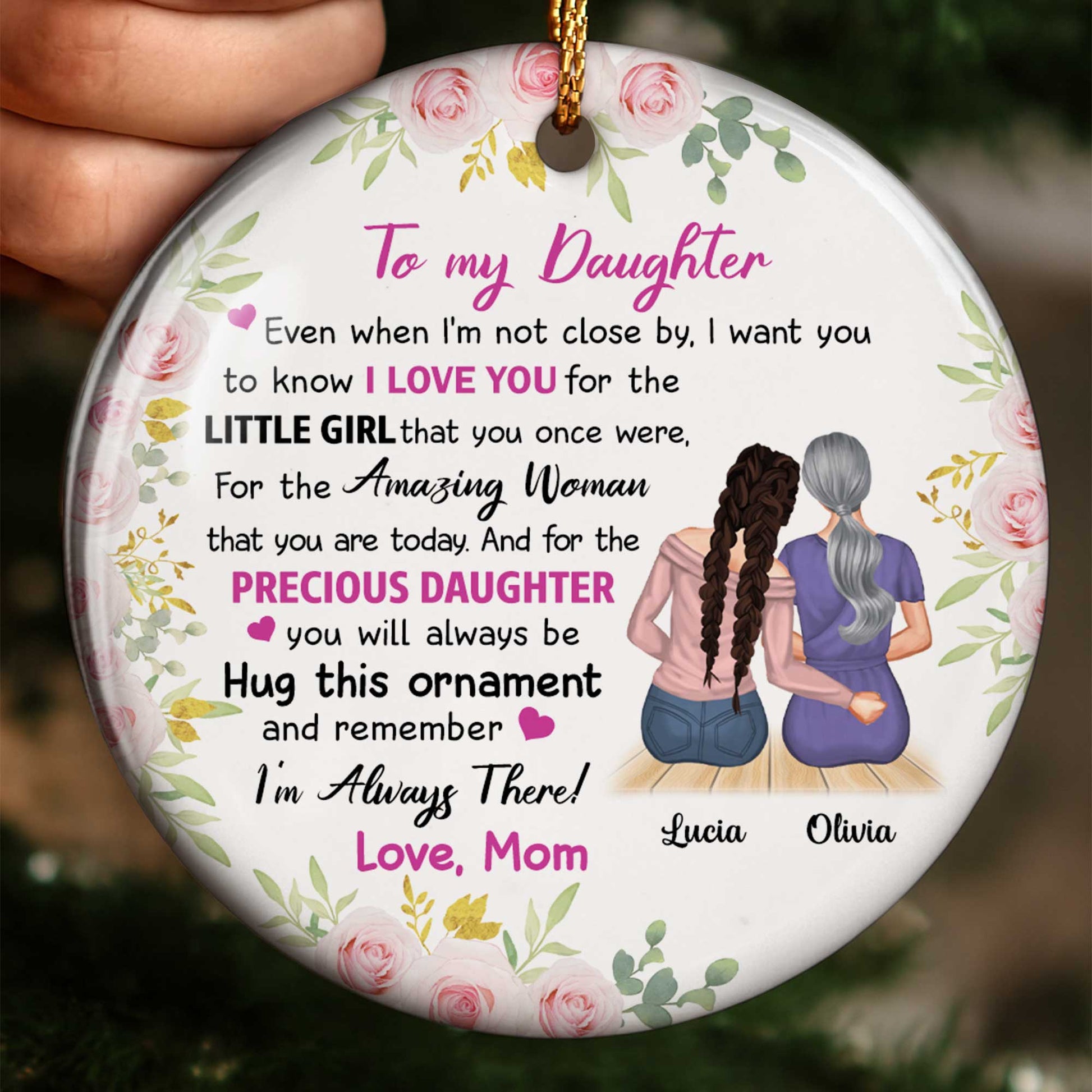 To My Daughter, I Love You, Flowers, Mother And Daughter