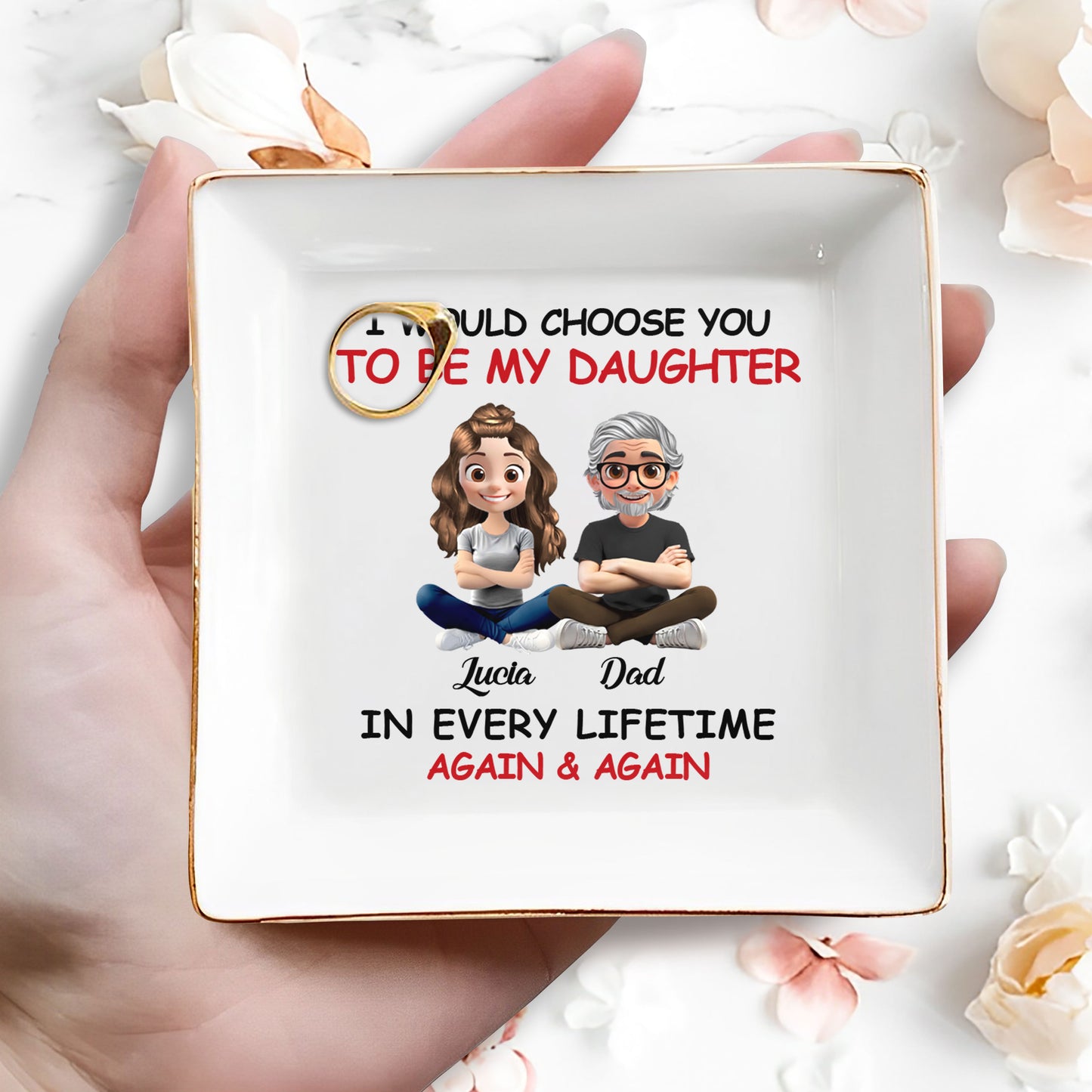 I Would Choose You To Be My Daughter, Cartoon Father and Daughter