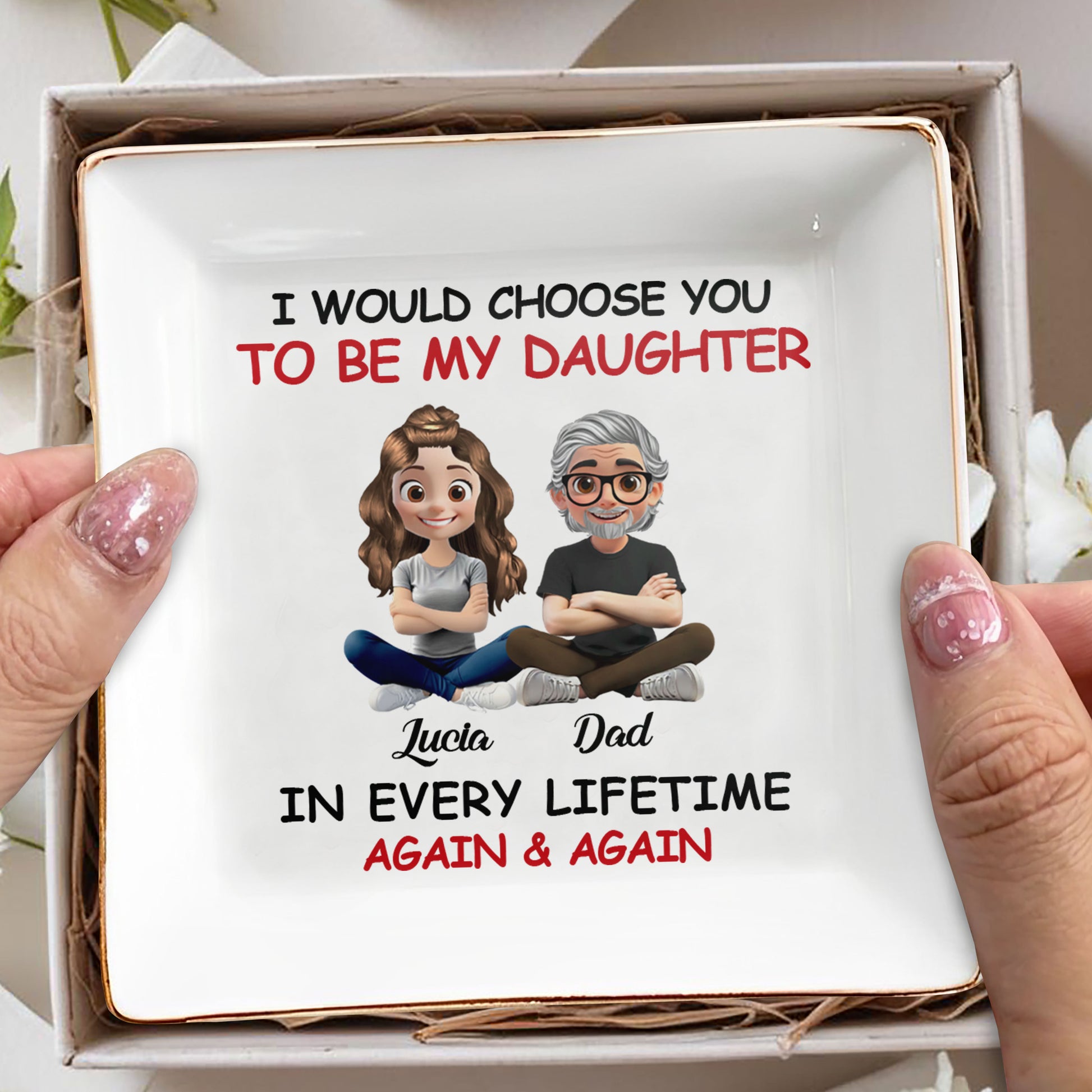 I Would Choose You To Be My Daughter, Cartoon Father and Daughter