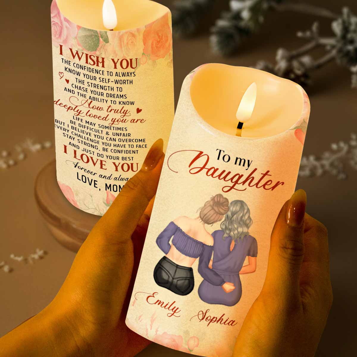 To My Daughter, Love Mom, Flowers