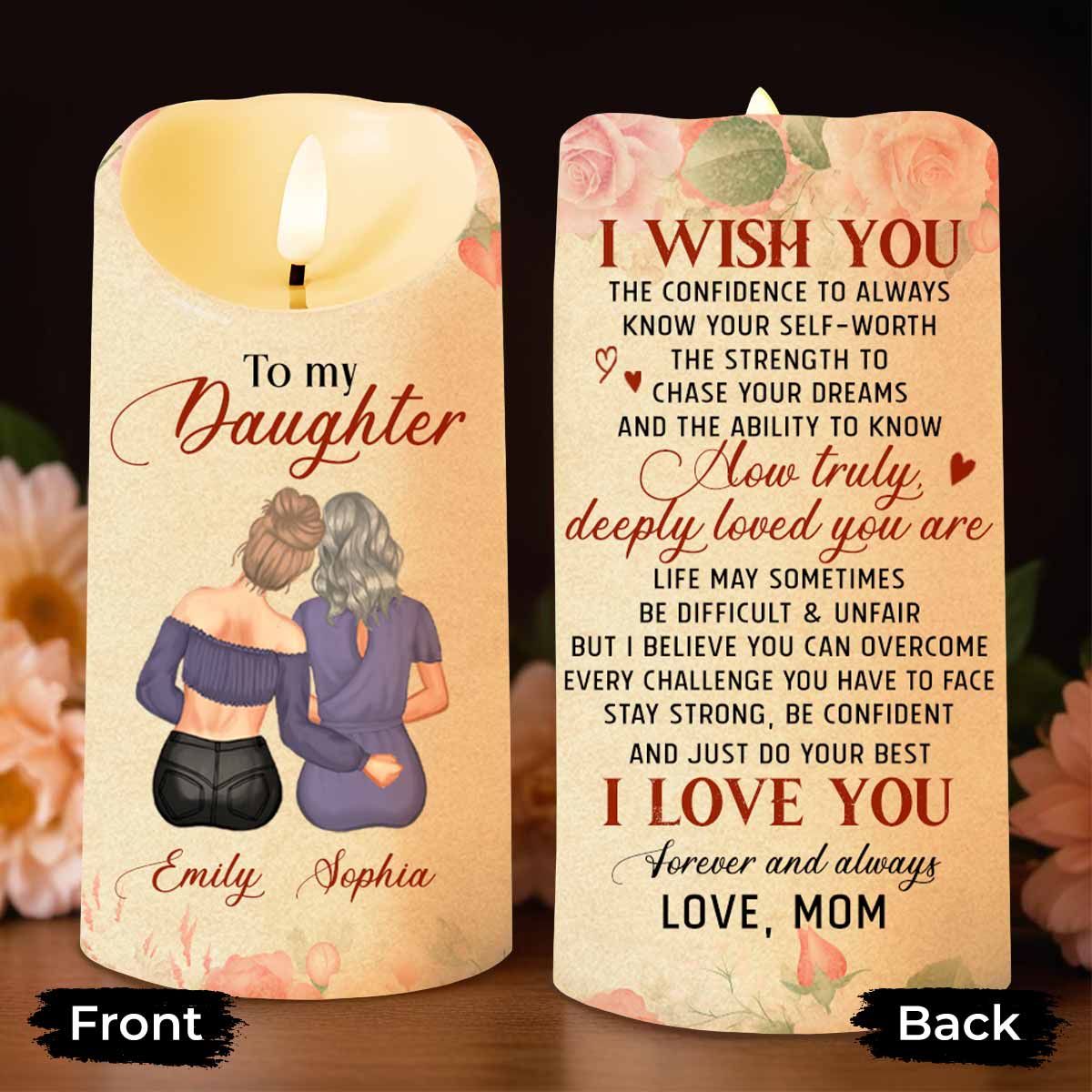 To My Daughter, Love Mom, Flowers