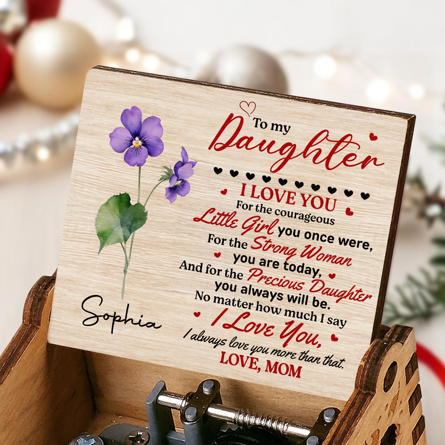 To My Daughter, Love Always, Hearts and Flowers