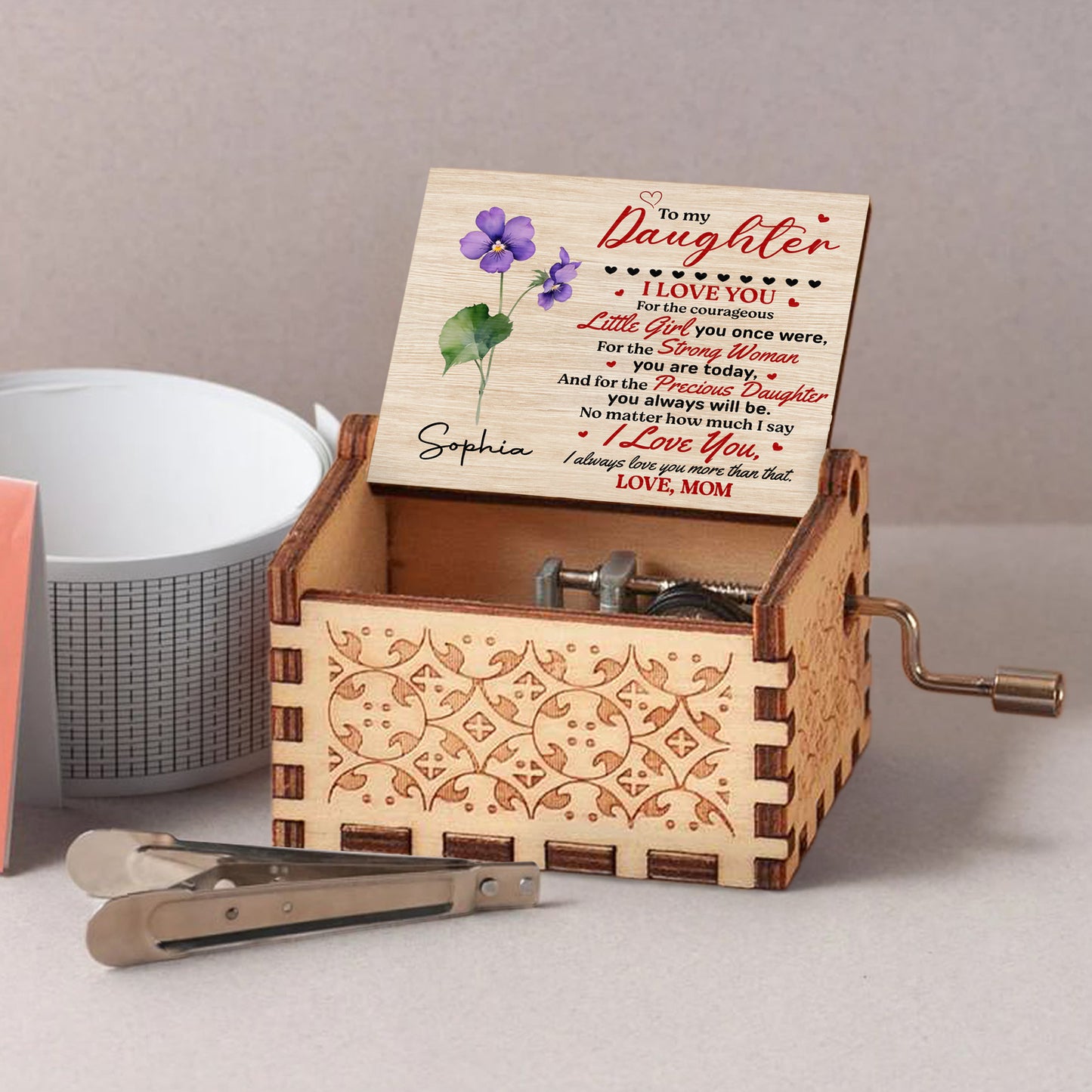 To My Daughter, Love Always, Hearts and Flowers