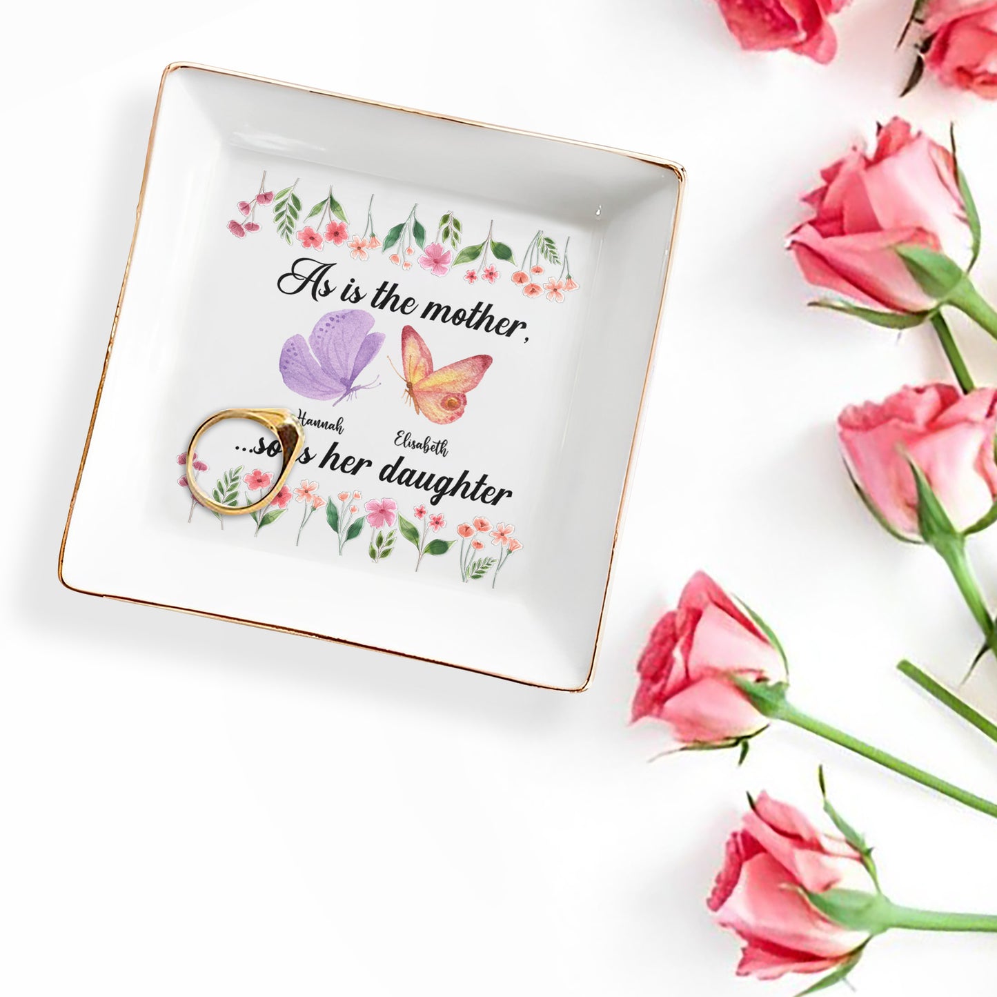 As Is The Mother, So Is Her Daughter Butterfly And Flowers