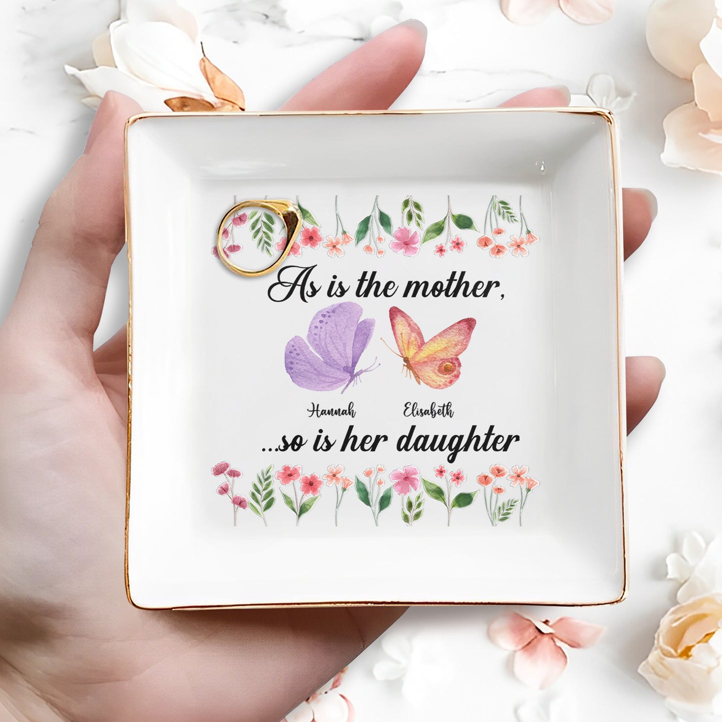 As Is The Mother, So Is Her Daughter Butterfly And Flowers