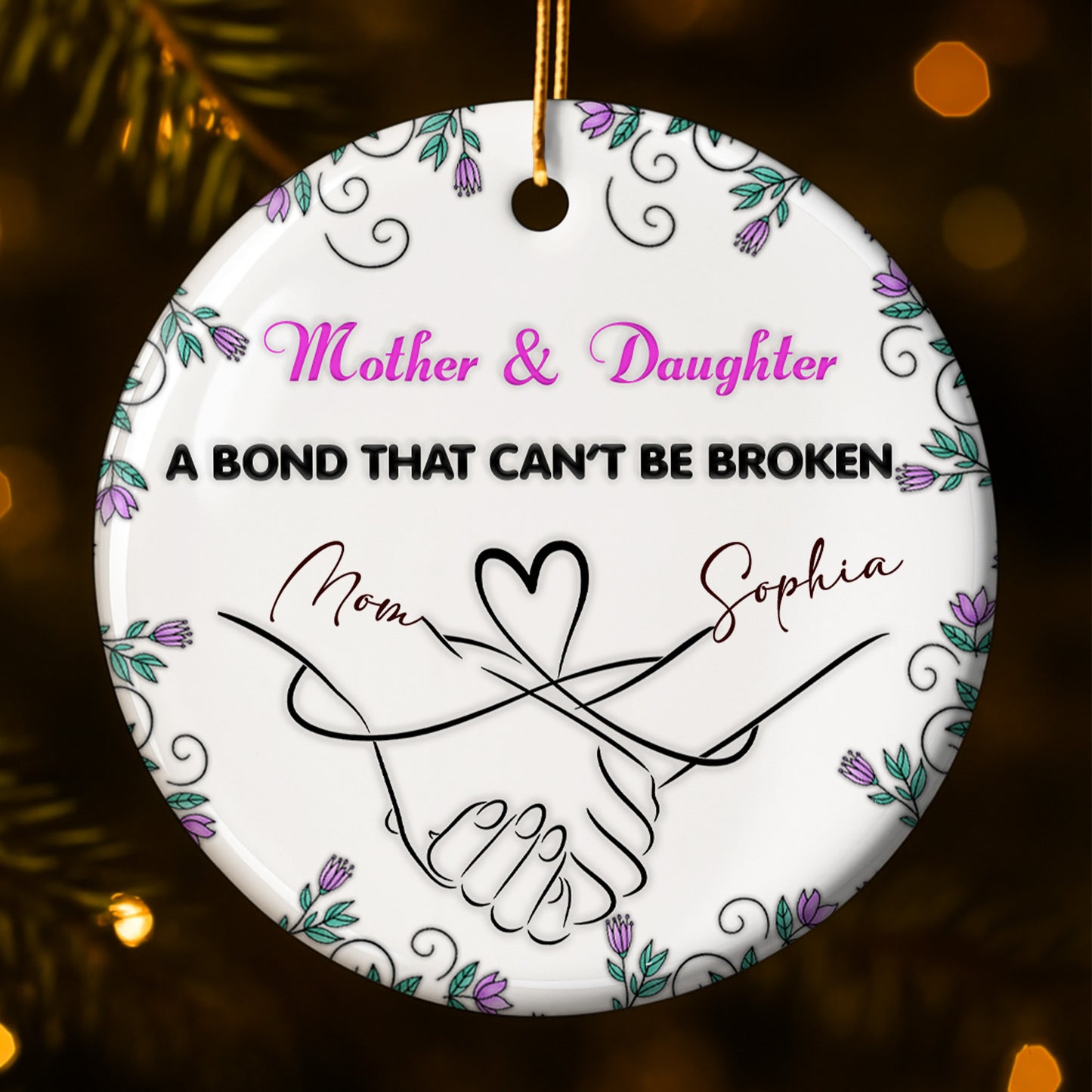 Mother & Daughter Bond With Hands And Heart