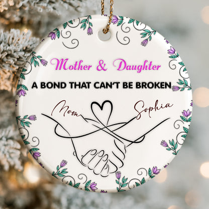 Mother & Daughter Bond With Hands And Heart