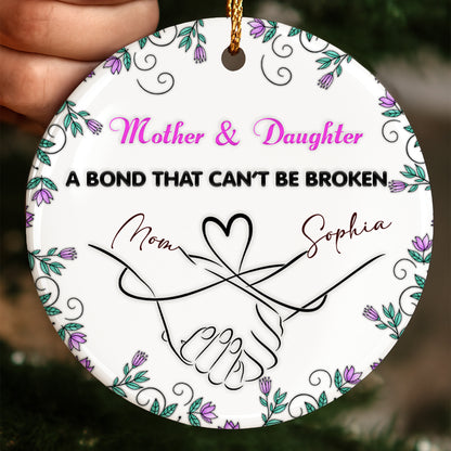 Mother & Daughter Bond With Hands And Heart