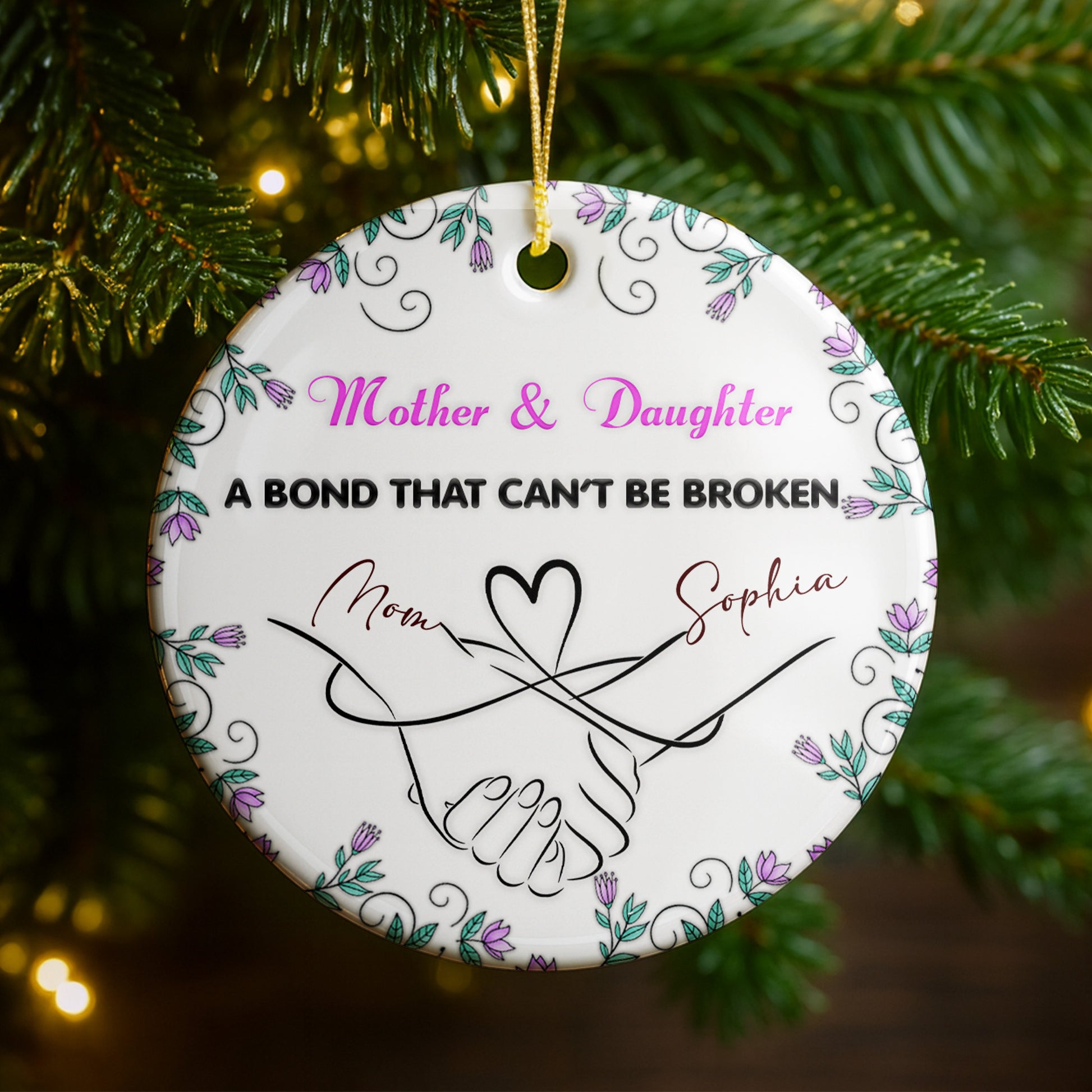 Mother & Daughter Bond With Hands And Heart