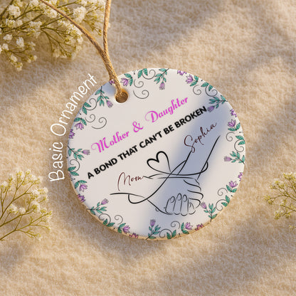 Mother & Daughter Bond With Hands And Heart