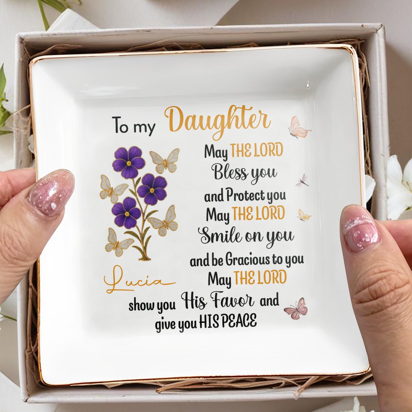 To My Daughter, Blessings And Peace, Flowers And Butterflies