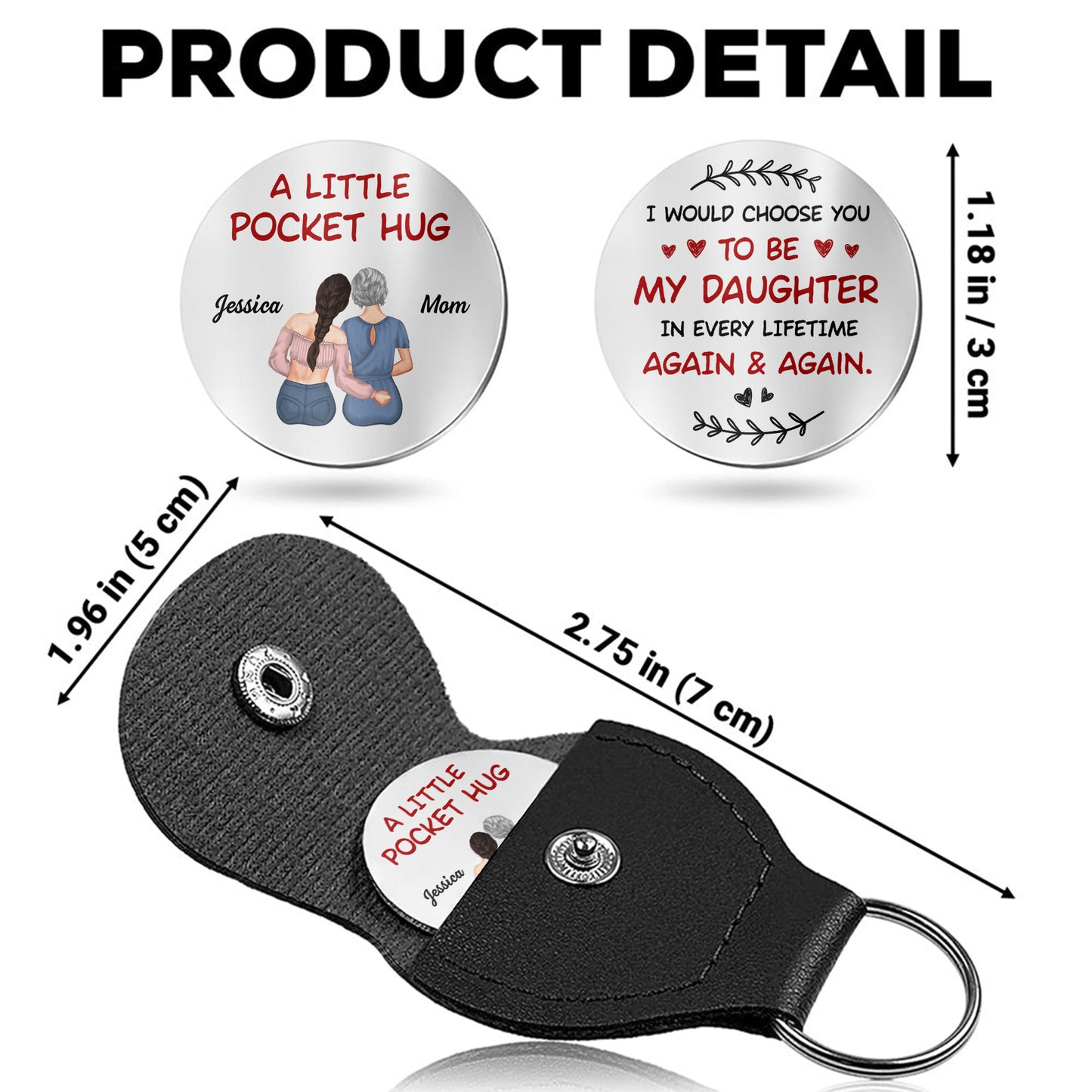 A Little Pocket Hug, Choose You Every Lifetime, Heart and Laurel Design