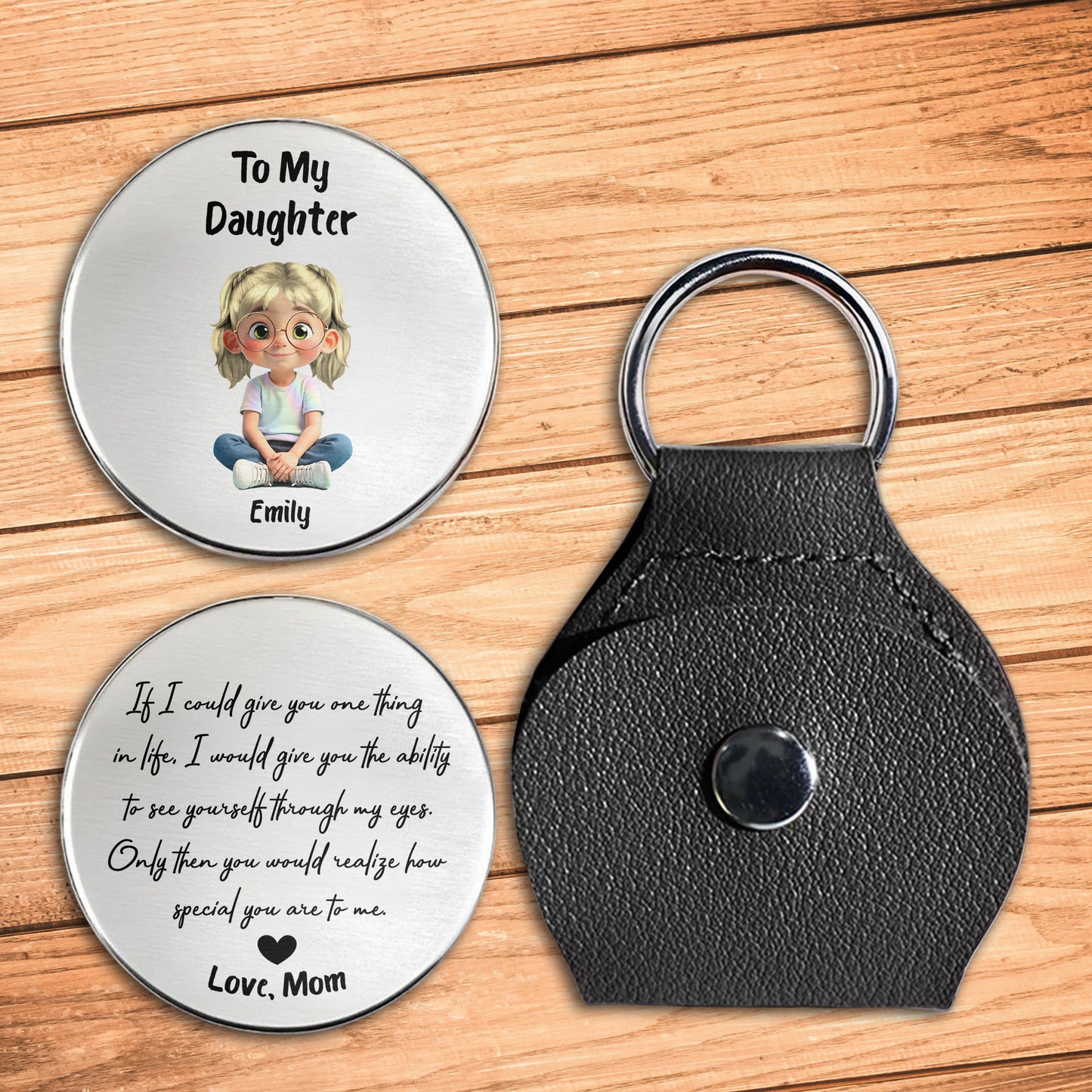 To My Daughter, Love From Mom, Cartoon Girl