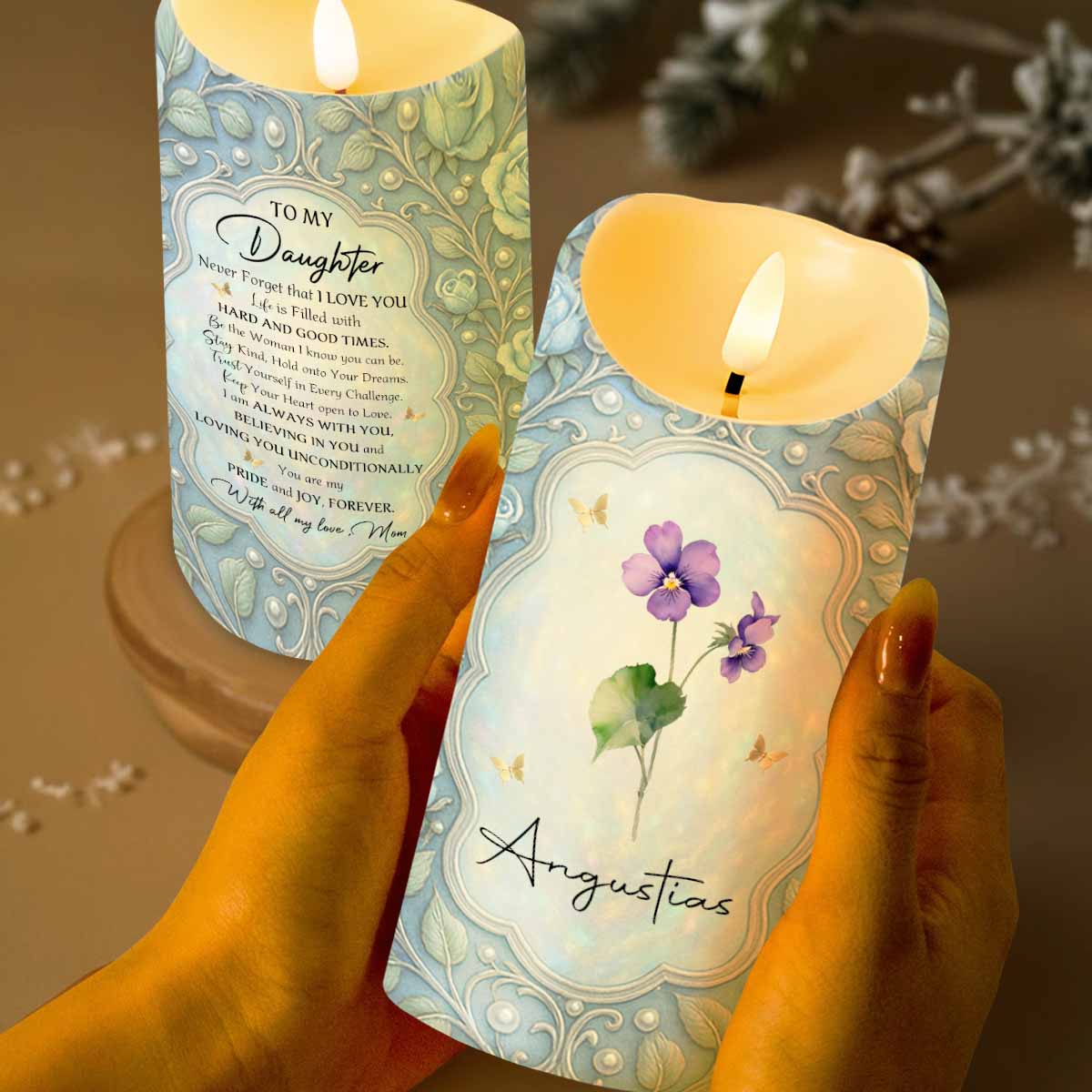 To My Daughter, Never Forget That I Love You, Flowers And Butterflies