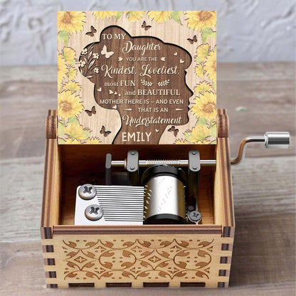 To My Daughter, You Are The Kindest, Loveliest Mother, Flowers And Butterflies