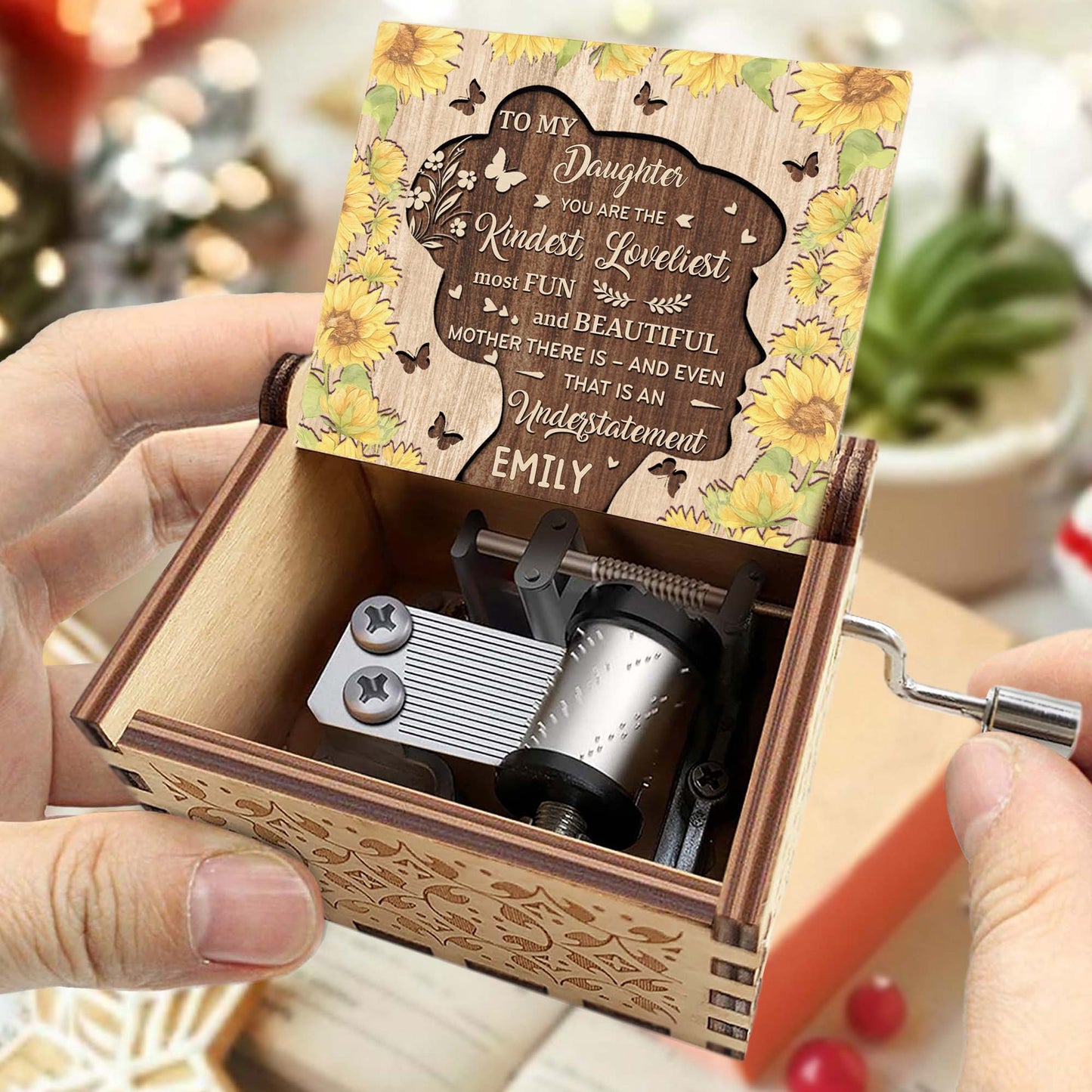 To My Daughter, You Are The Kindest, Loveliest Mother, Flowers And Butterflies